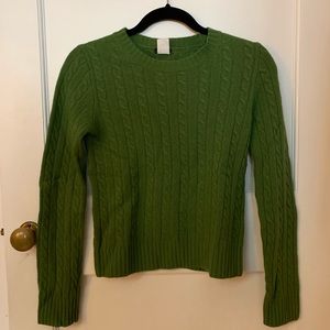 J.Crew Cable Knit Wool-Cashmere Sweater
